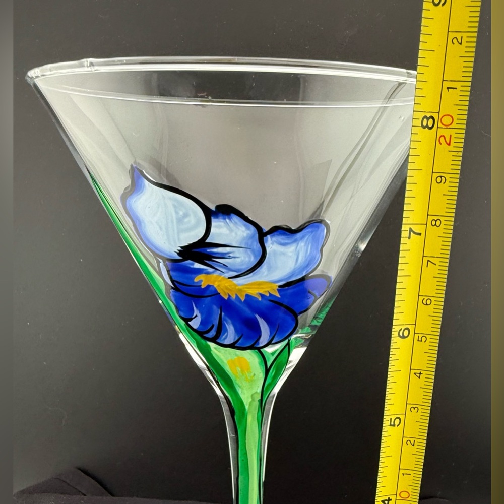 "Magellan Iris" collection artist Debbie Arbizzani Hand-painted blue iris. - Picture 8 of 13